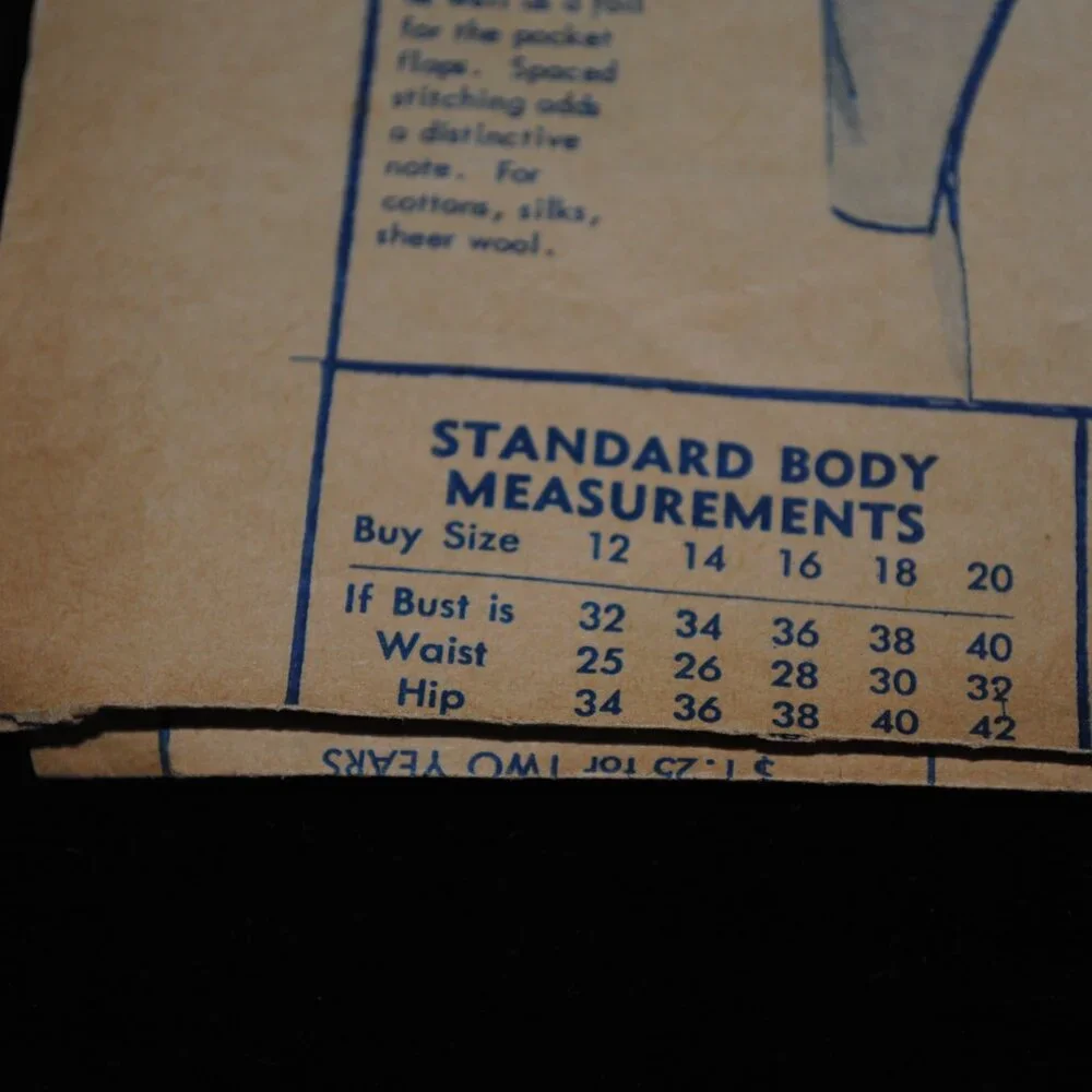 Vintage 1950's/60's Modes Royal D-135 Smart Two-Piece Dress Pattern Size 12